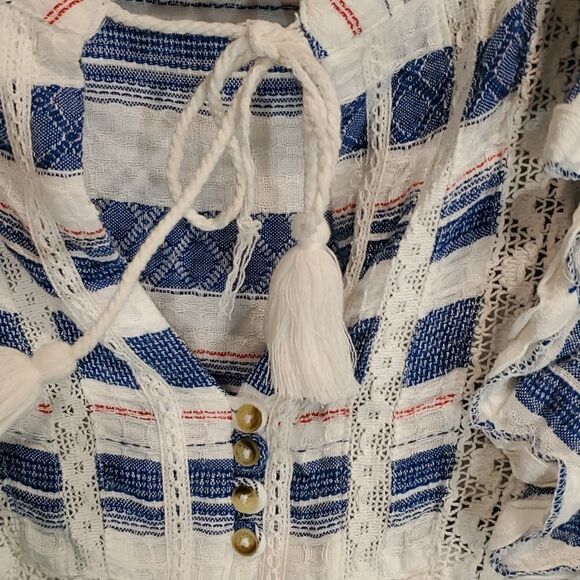 dra Los Angeles La Habana top in blue and white stripes - Picture 5 of 11